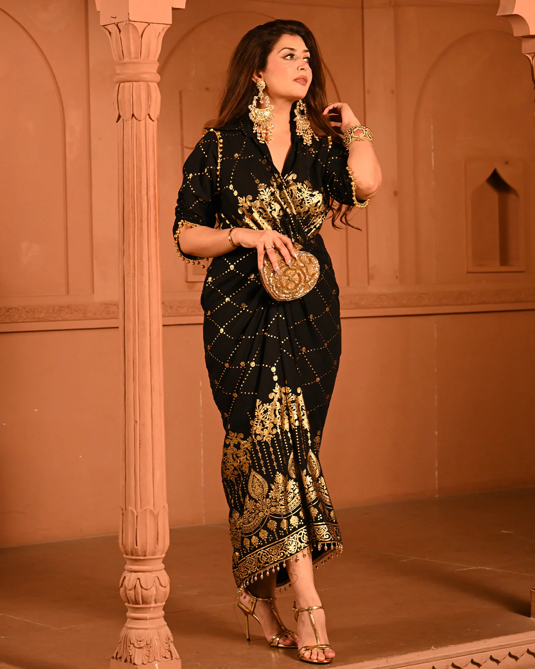 Black Ghunghroo shirtdress - Image 12