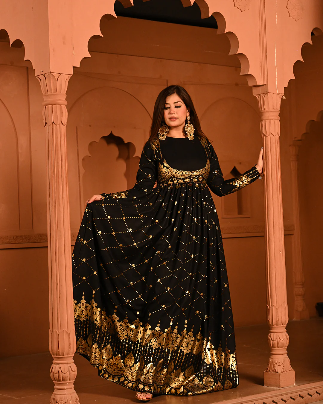 Black sitara Anarkali - Image 3