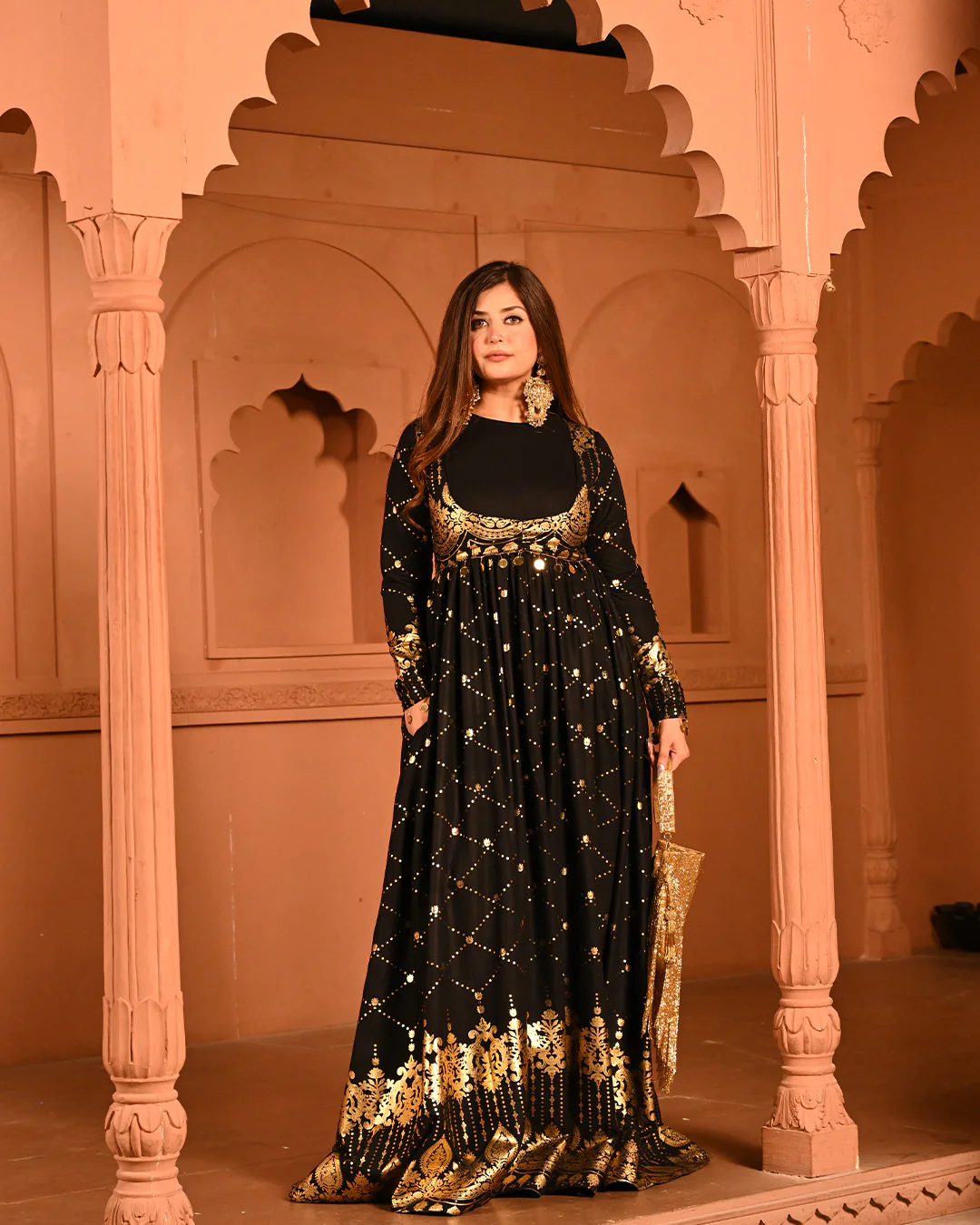 Black sitara Anarkali - Image 4