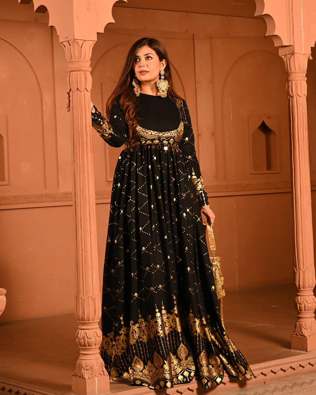 Black sitara Anarkali - Image 7