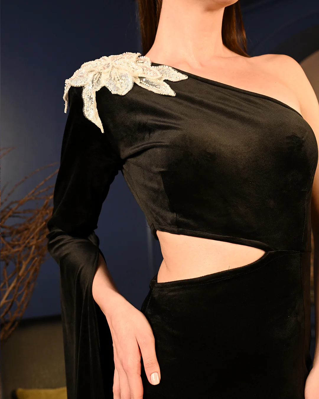 Black Velvet Eva Gown - Image 2