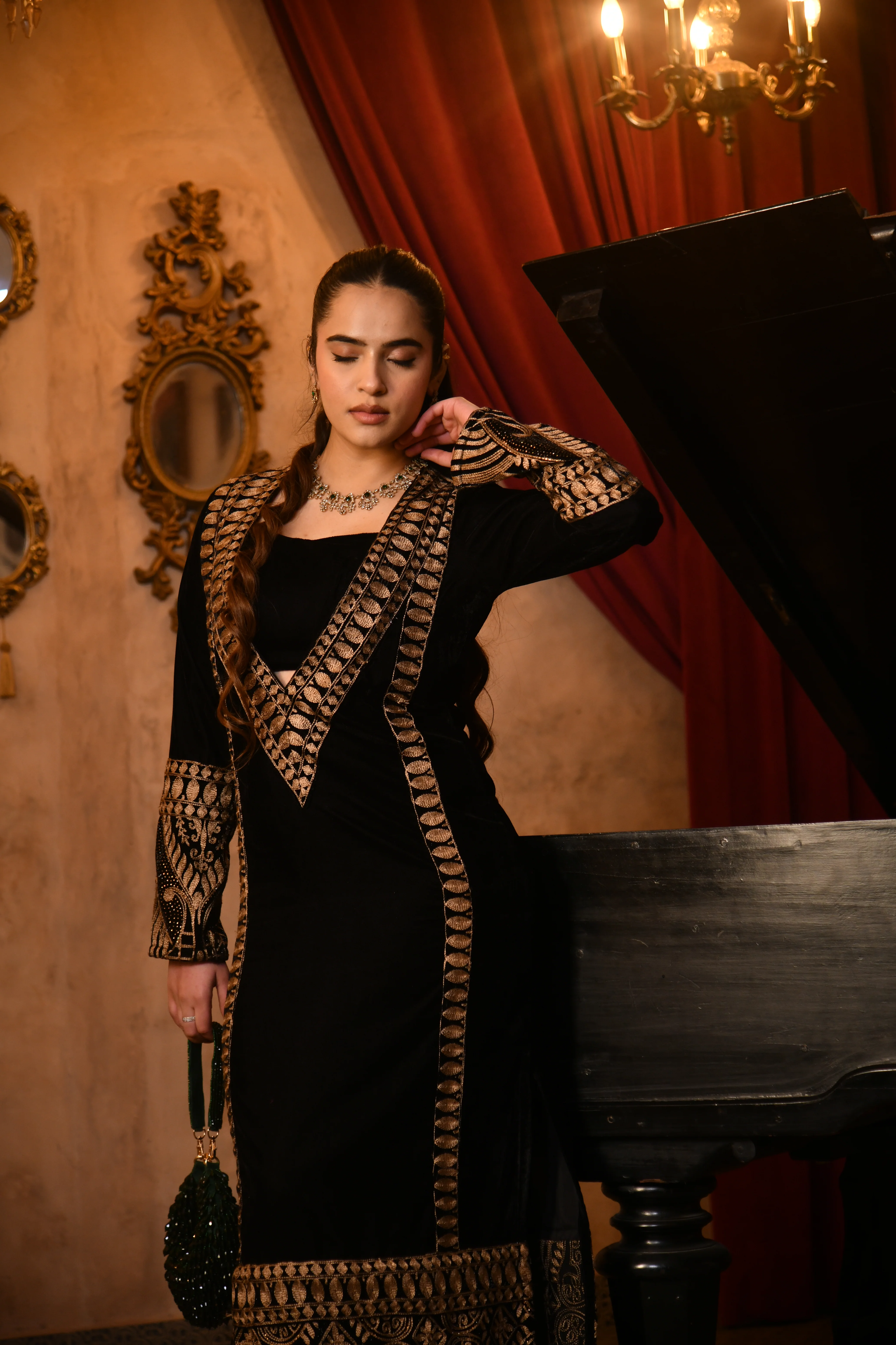 Black Velvet Kaftan - Image 5