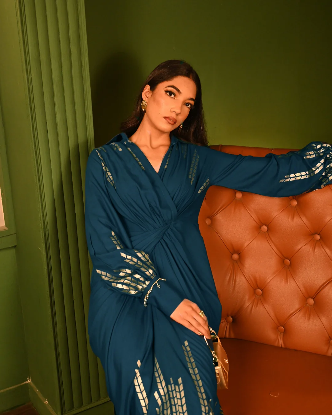 Blue Oak foil shirtdress - Image 5