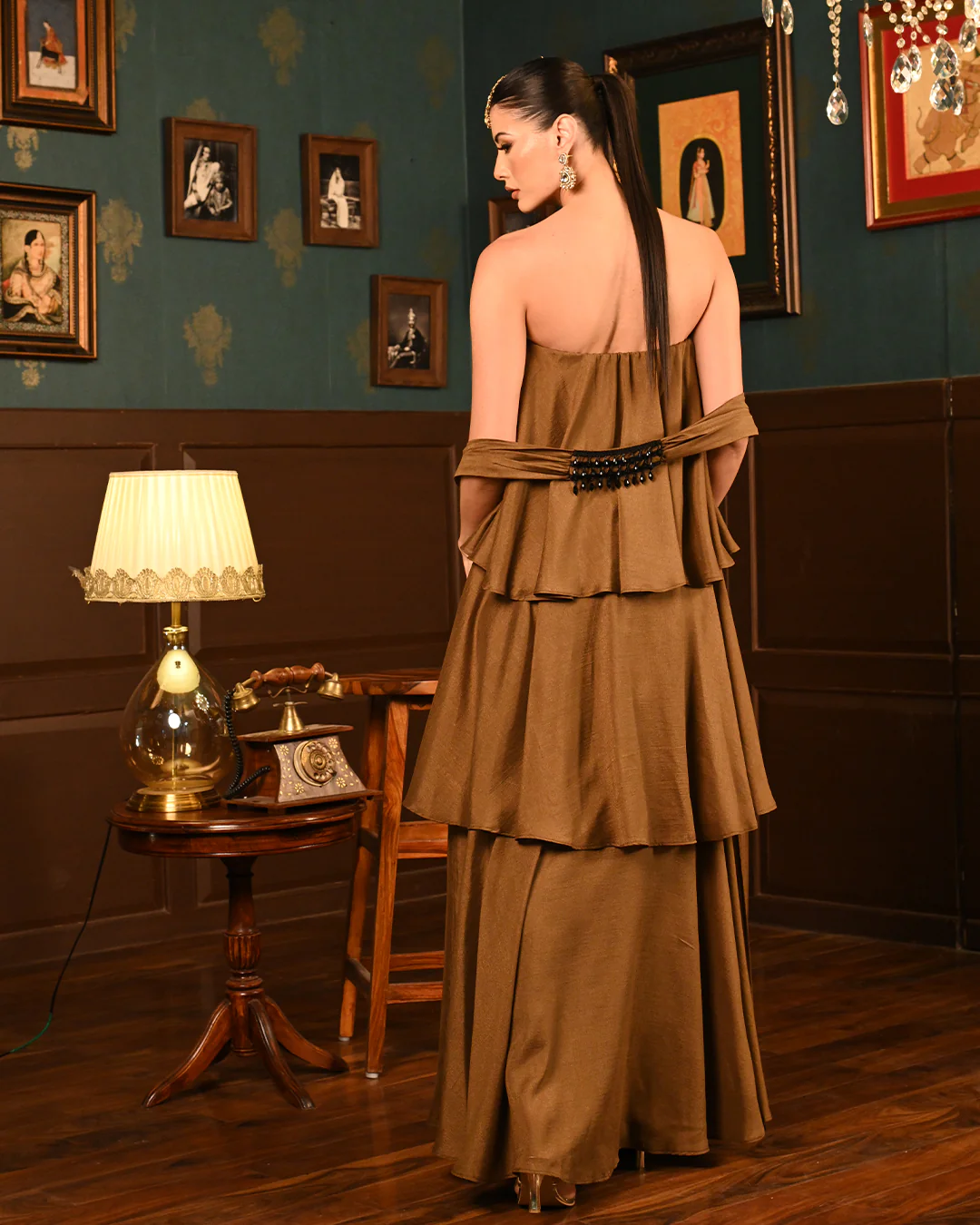 Brown Ghaghra Dress - Image 13