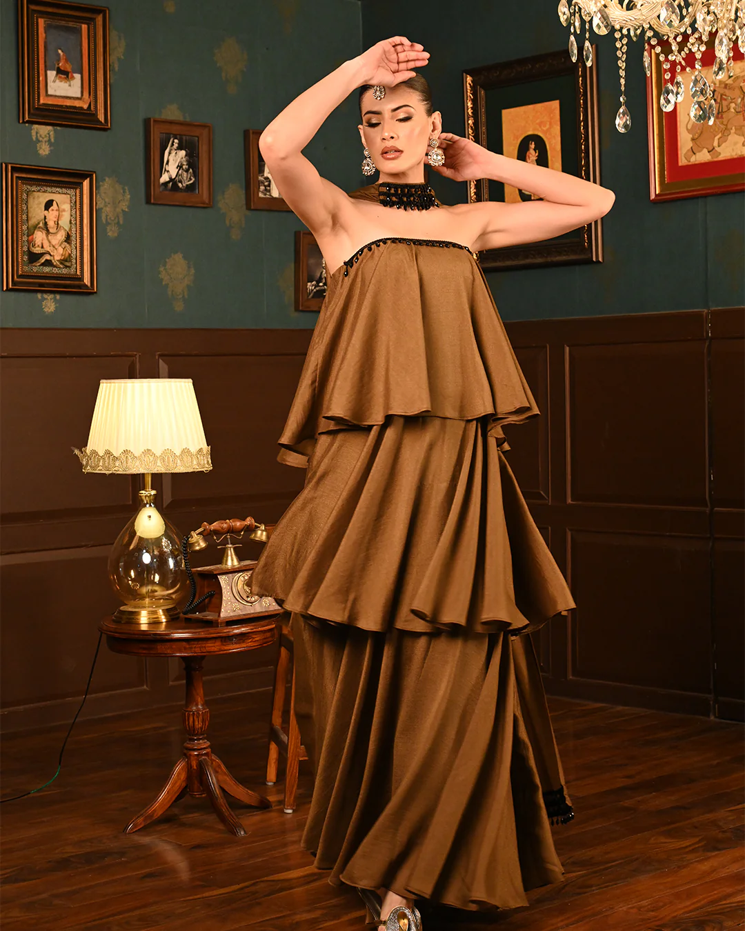 Brown Ghaghra Dress - Image 2