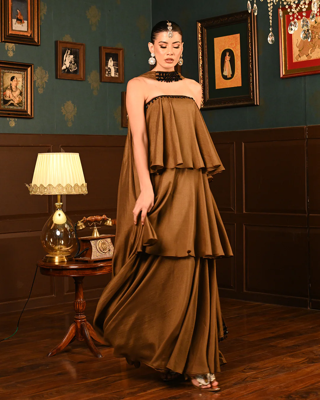 Brown Ghaghra Dress - Image 8