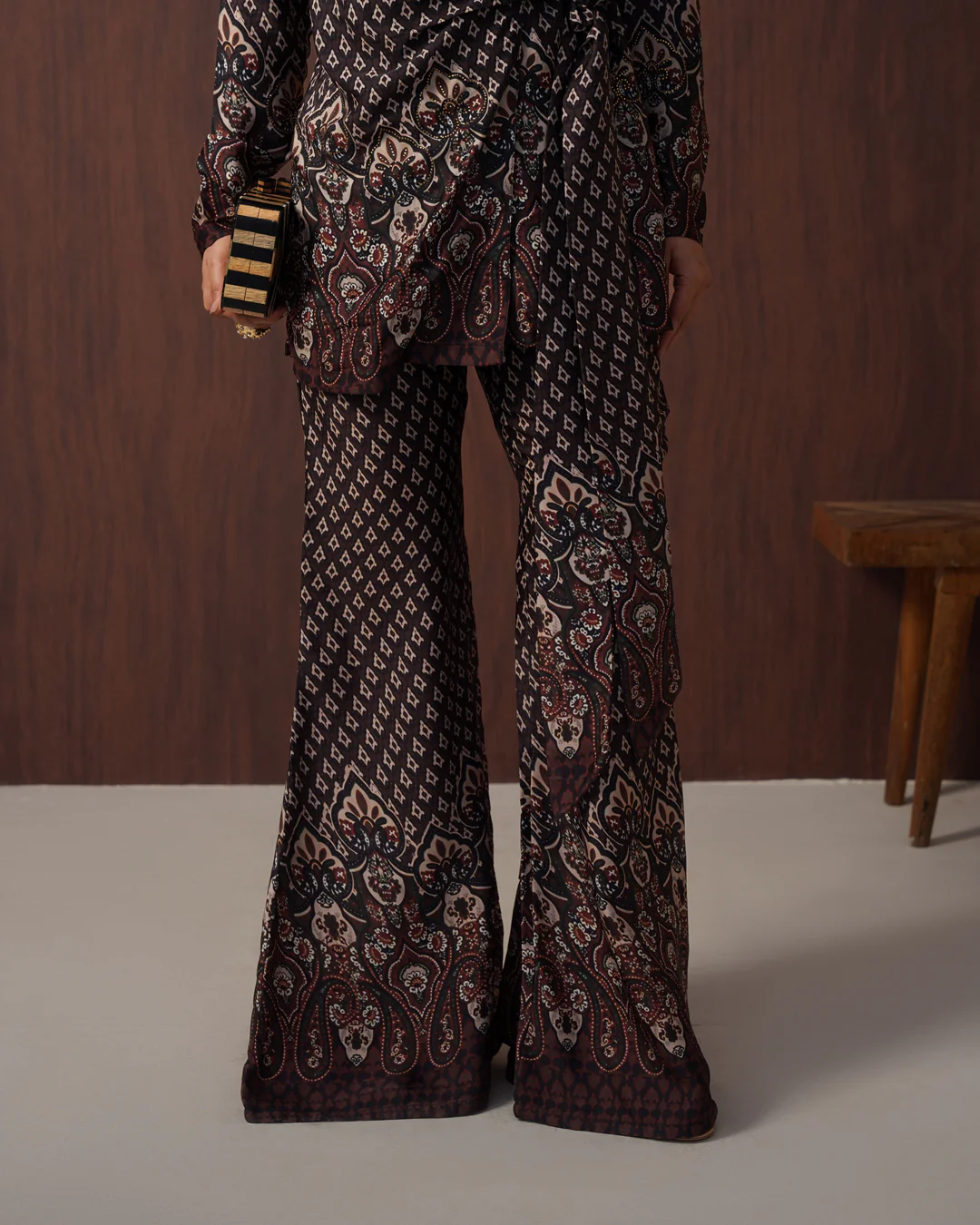 Brown Paisley blazer set - Image 3