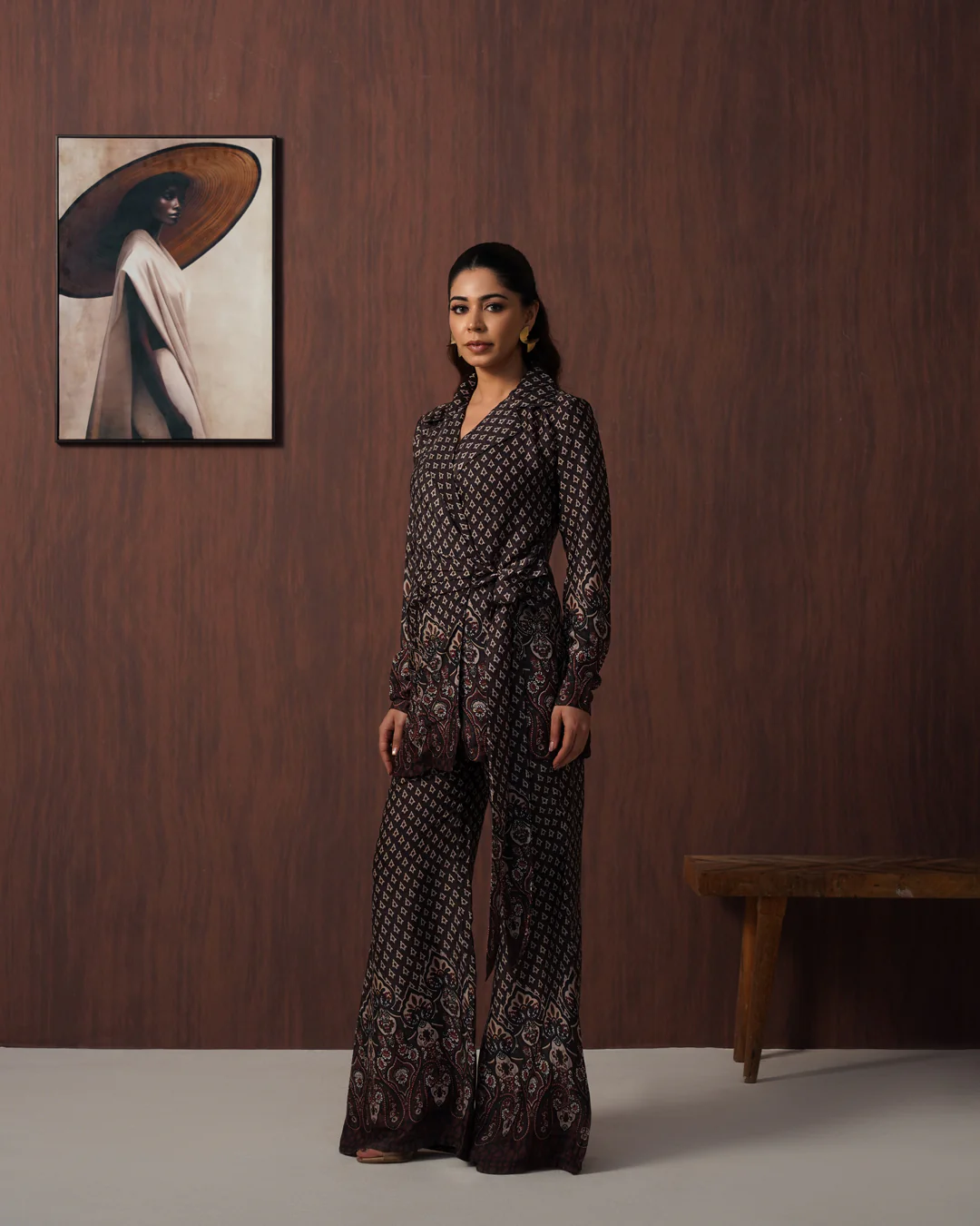 Brown Paisley blazer set - Image 5