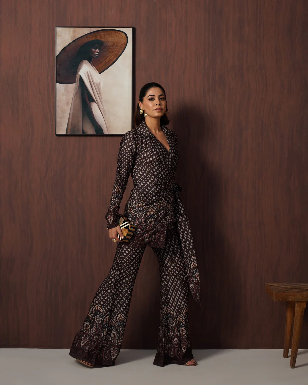Brown Paisley blazer set - Image 8