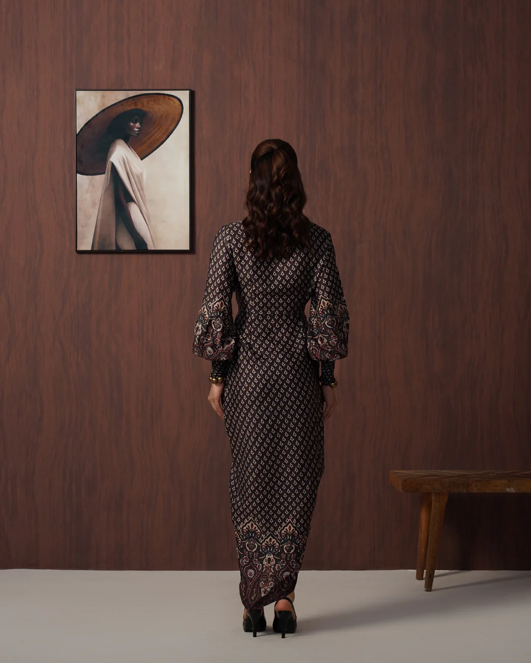 Brown Paisley Shirtdress - Image 6