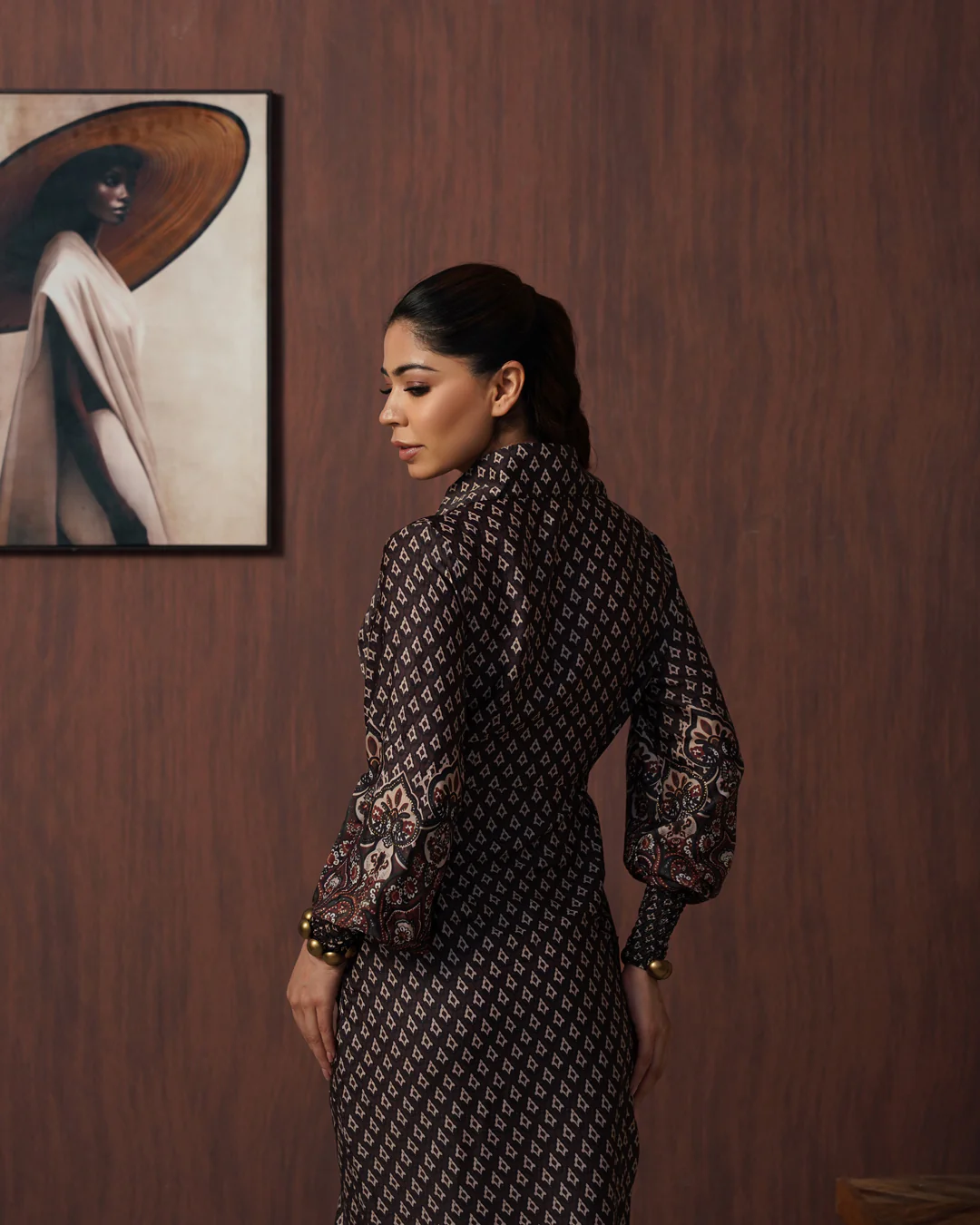 Brown Paisley Shirtdress - Image 7