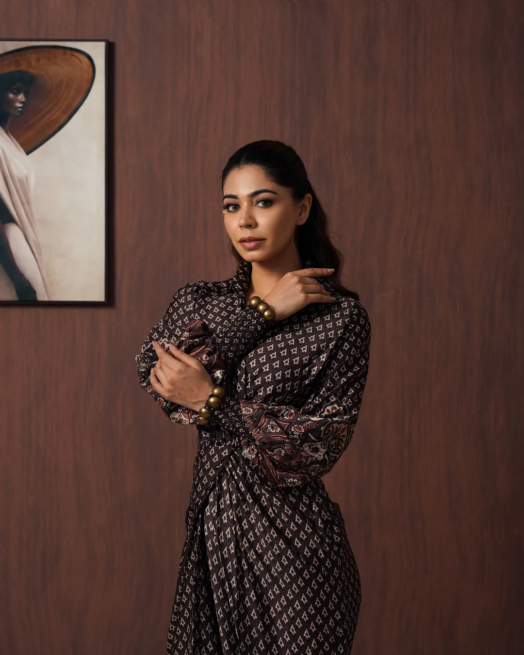 Brown Paisley Shirtdress - Image 8