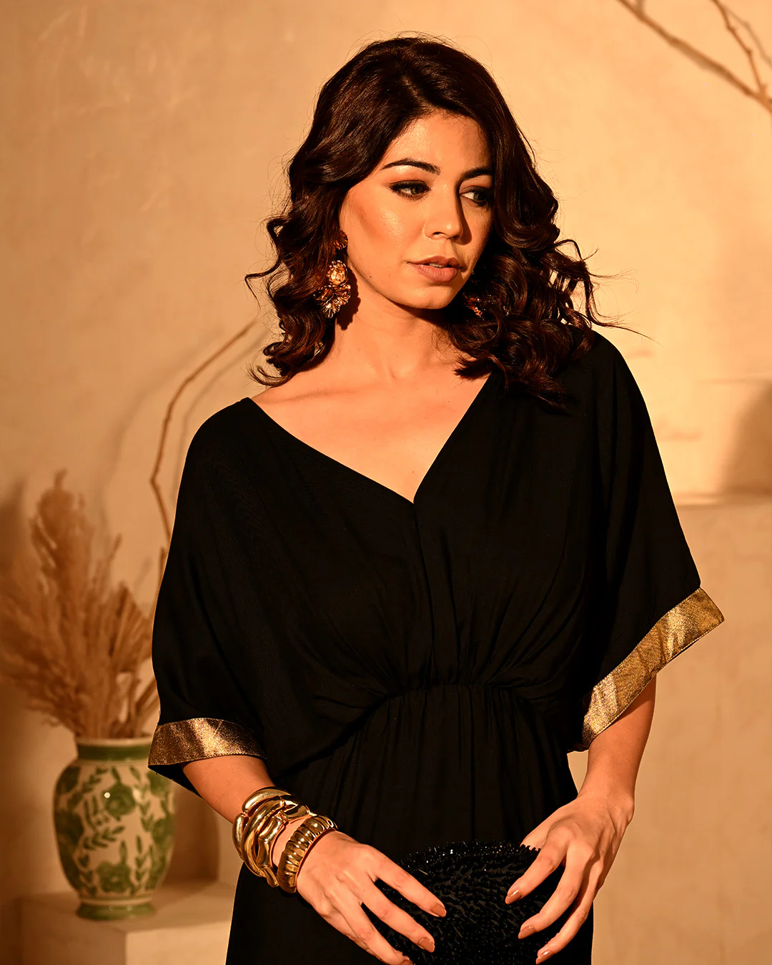 FLORA FOIL DRAPE DRESS - Image 6