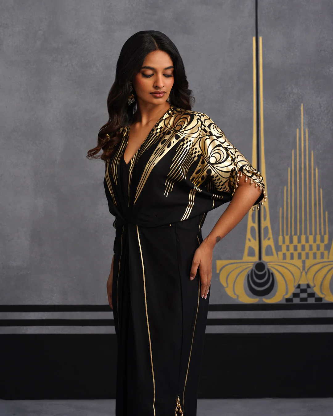Gold Advika kaftan - Image 9