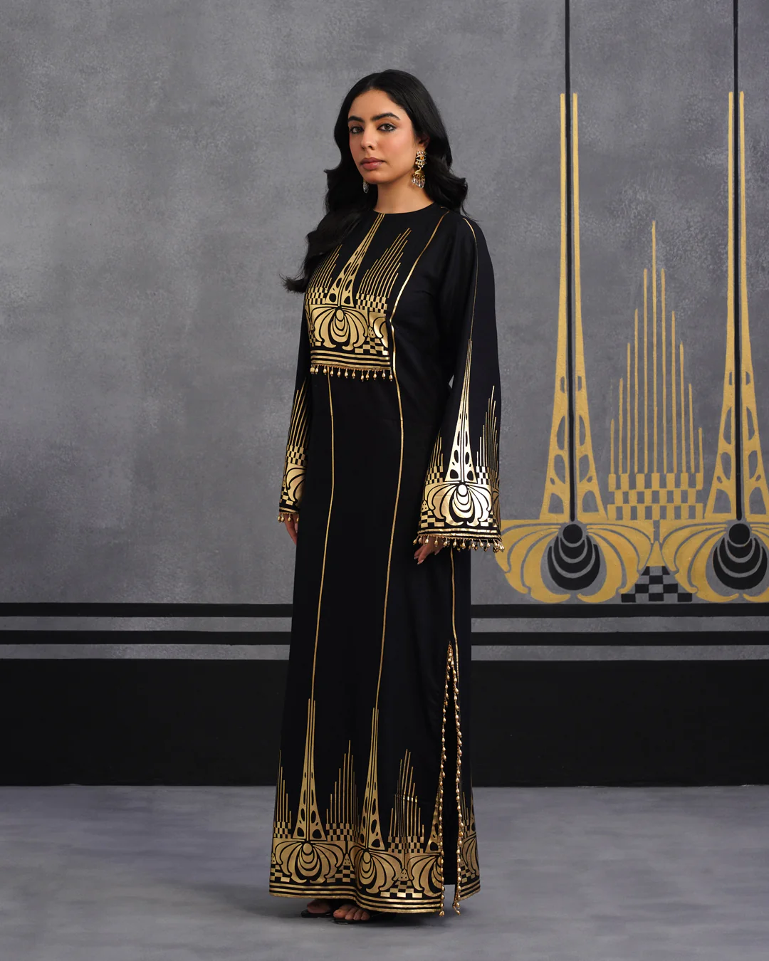 Gold Oshin kaftan