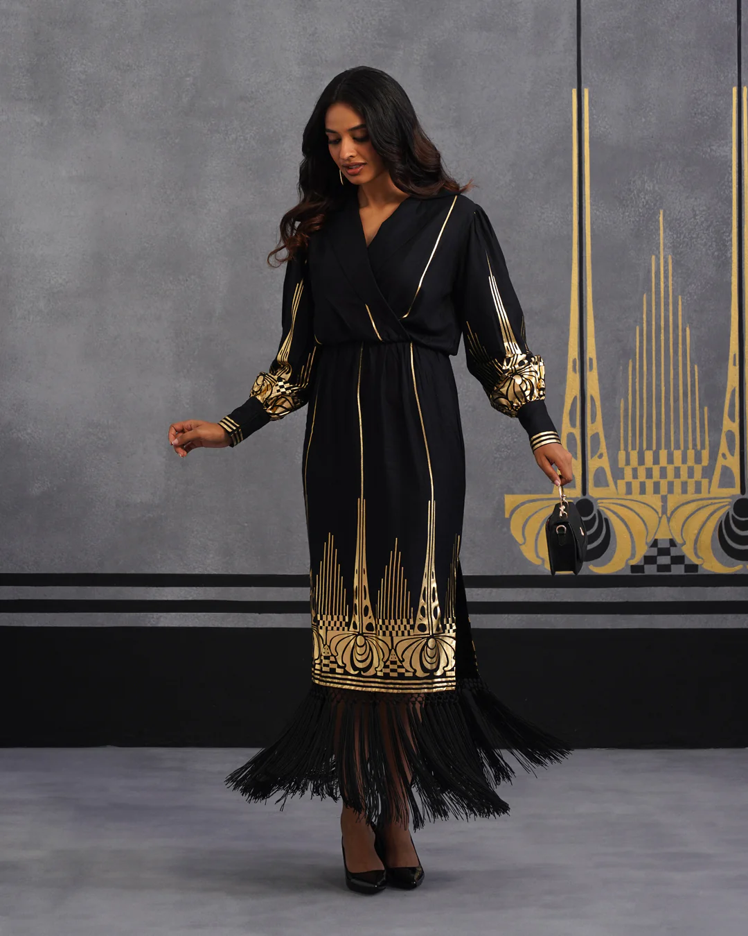 Gold tavishi dress - Image 3