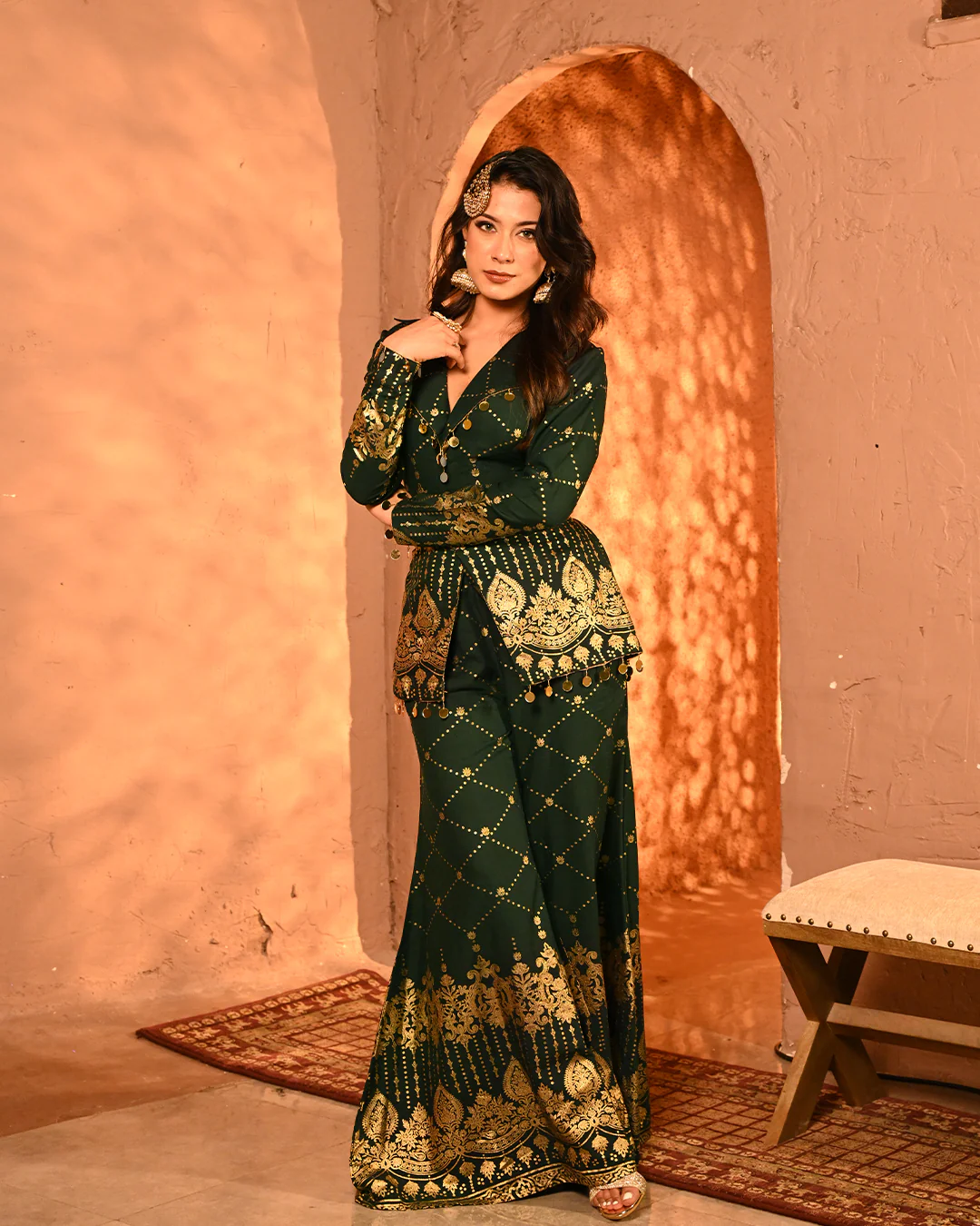 Green Salma Blazer set - Image 11