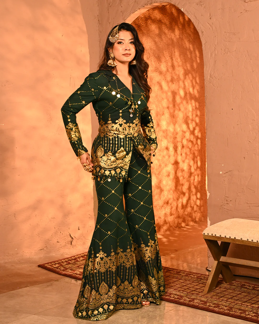 Green Salma Blazer set - Image 12