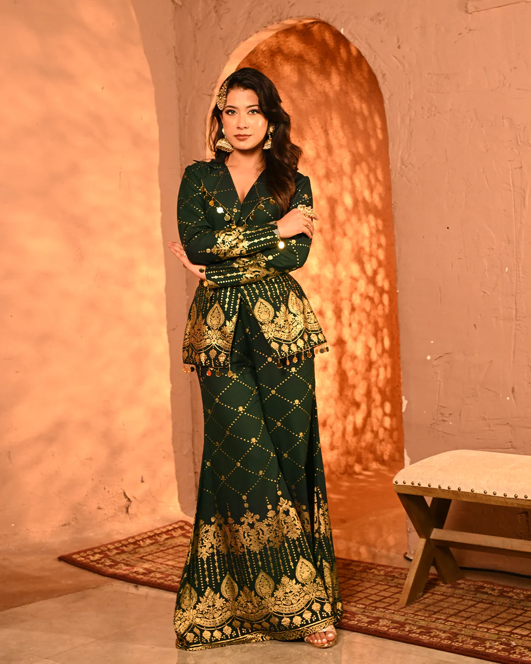 Green Salma Blazer set - Image 6