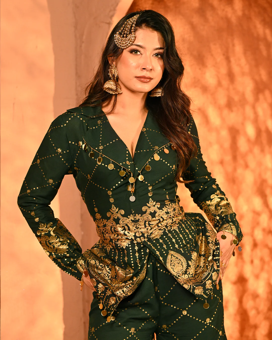 Green Salma Blazer set - Image 9