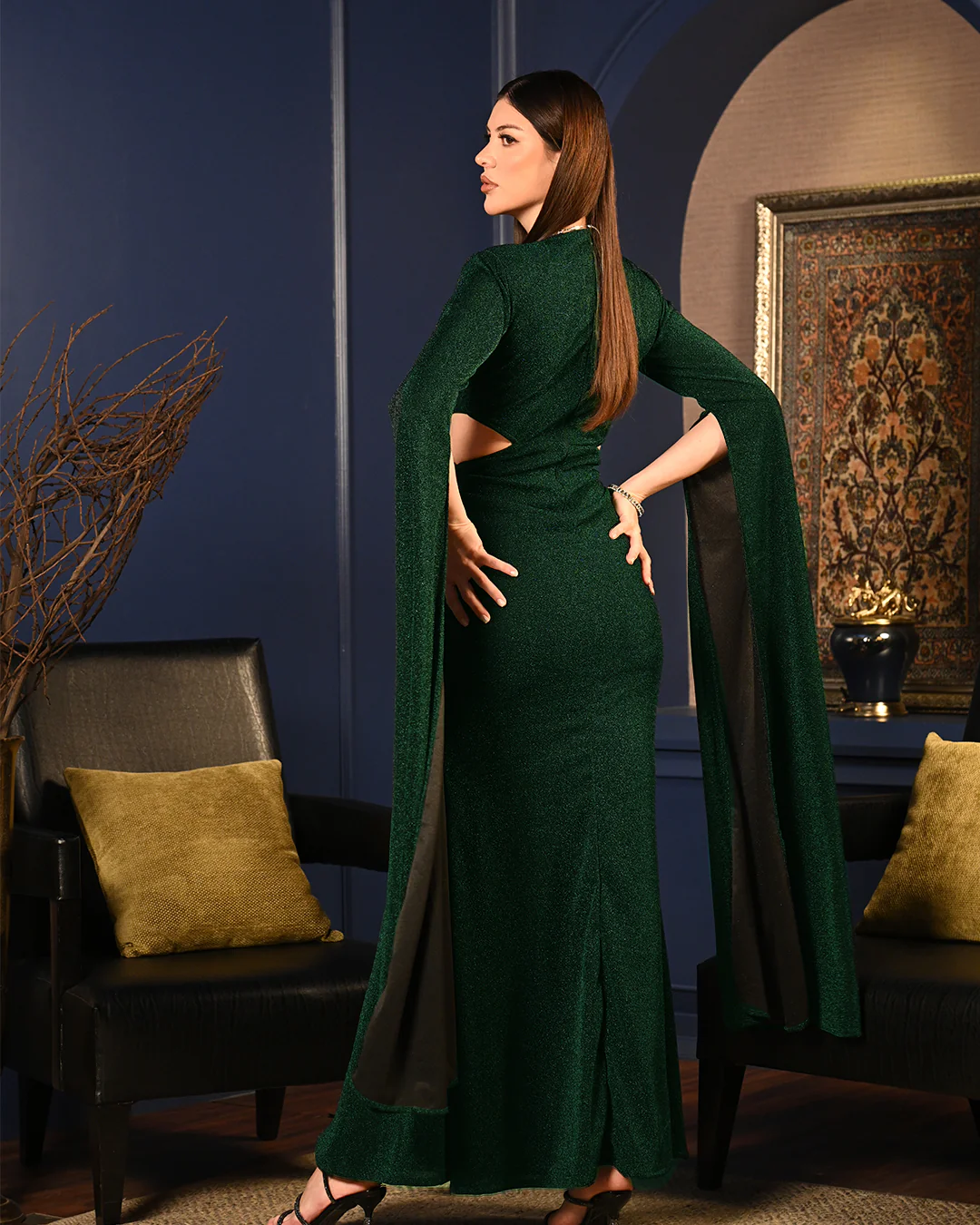 Green Shimmer Athena Gown - Image 2