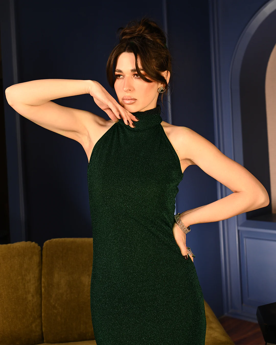 Green Shimmer Charollete Gown - Image 4