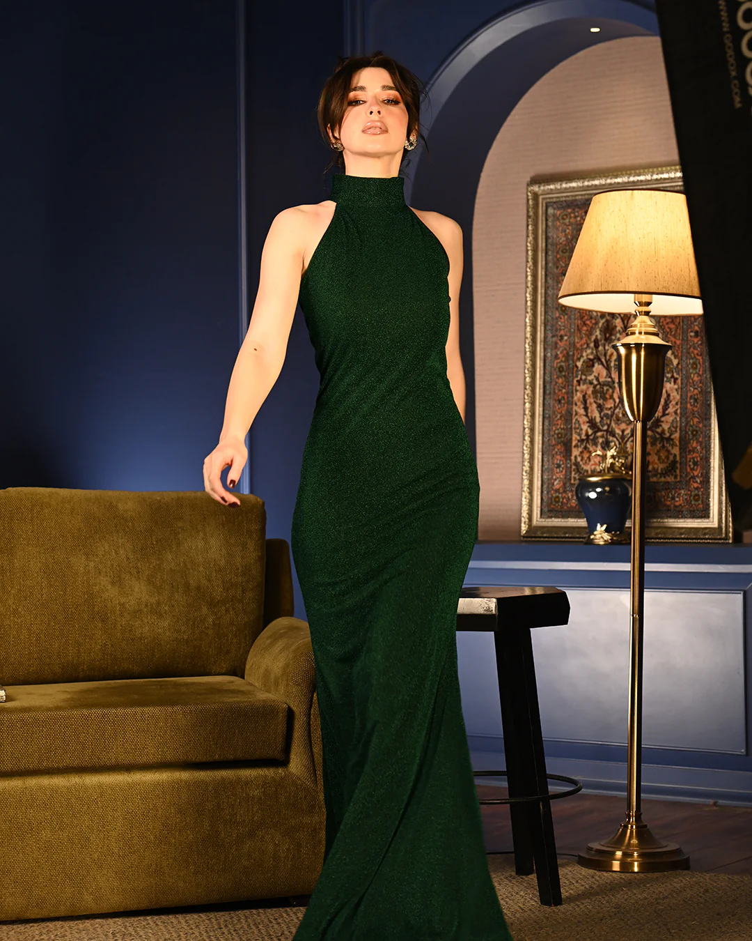Green Shimmer Charollete Gown - Image 5