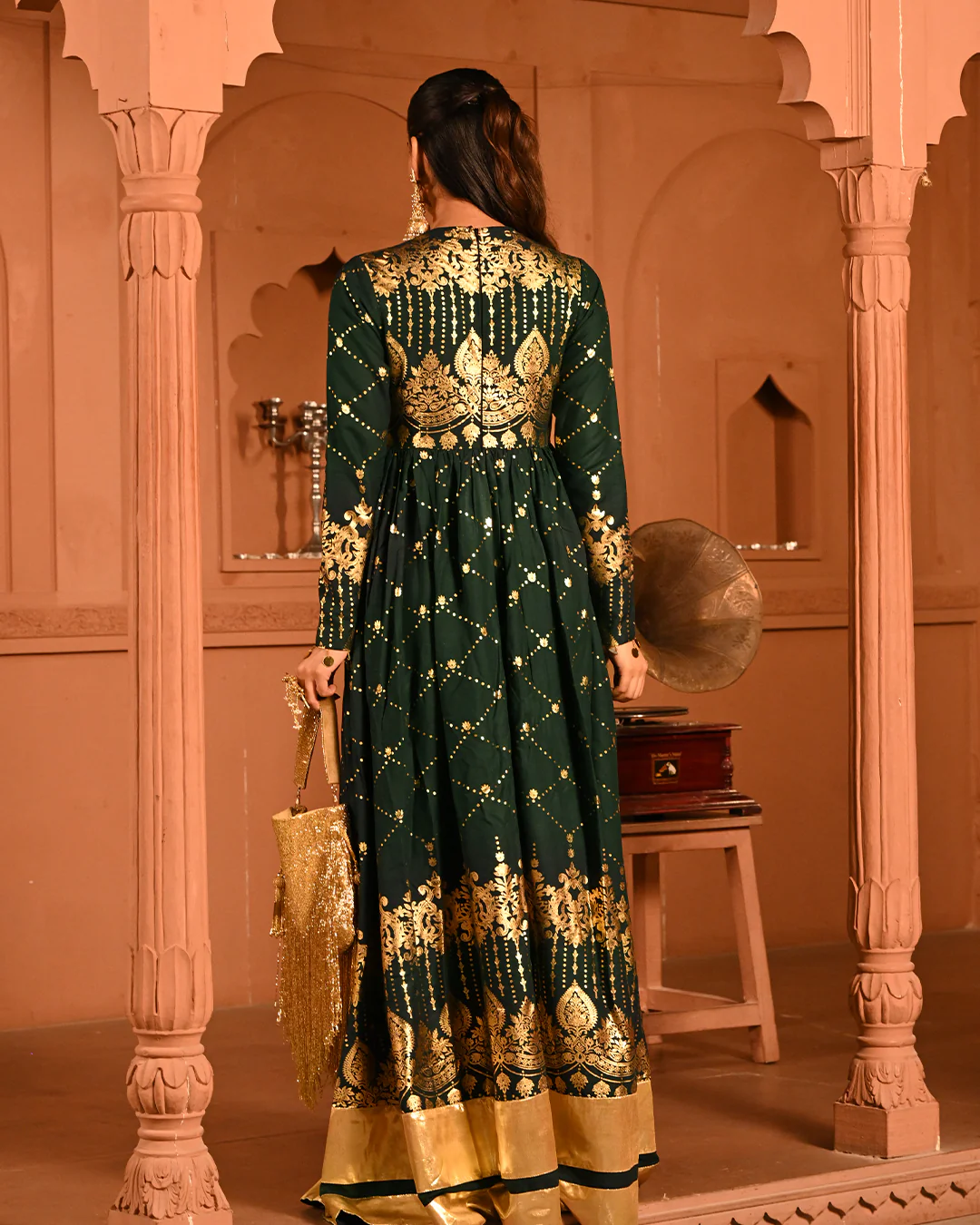 Green sitara Anarkali - Image 3