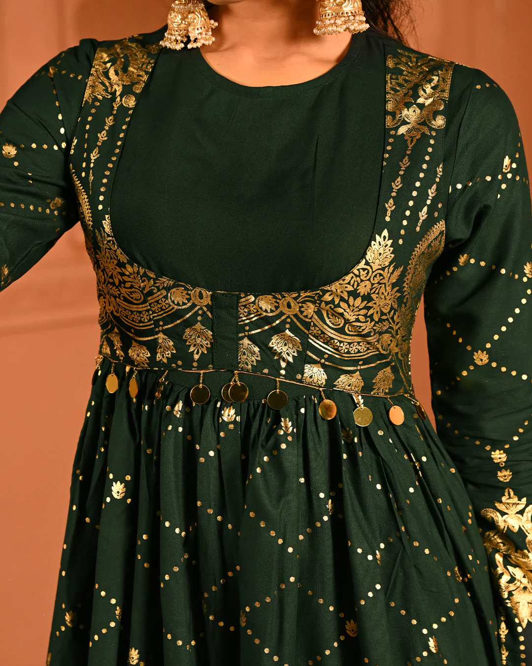 Green sitara Anarkali - Image 4
