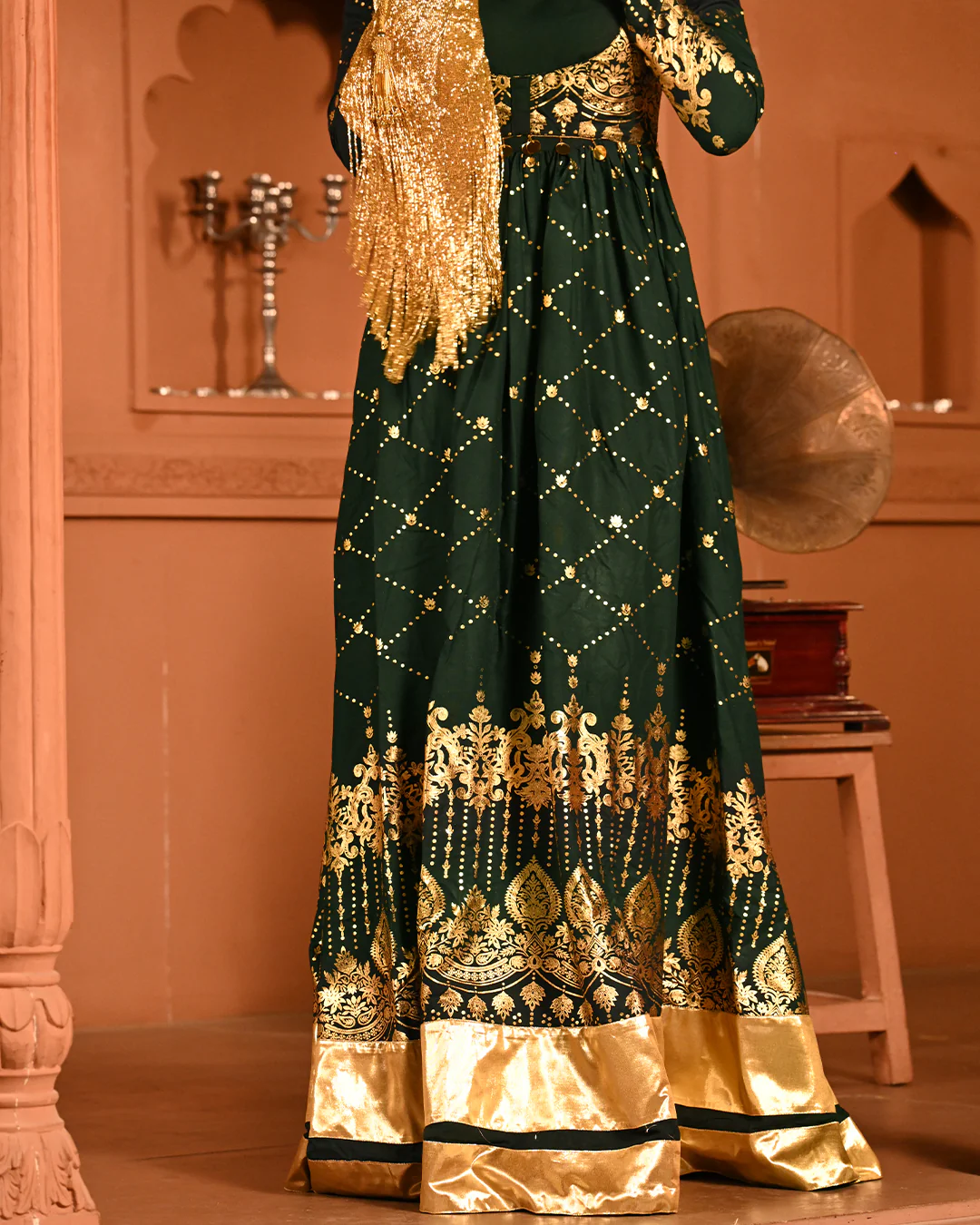 Green sitara Anarkali - Image 5