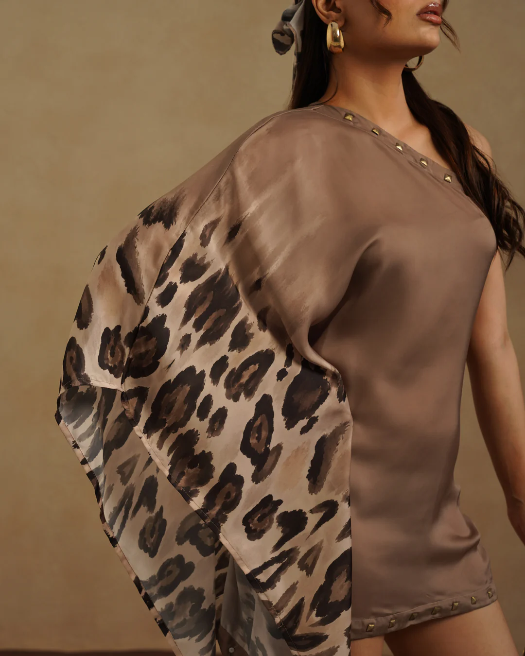 Leopard Assy Mini dress with Free Bandana - Image 11