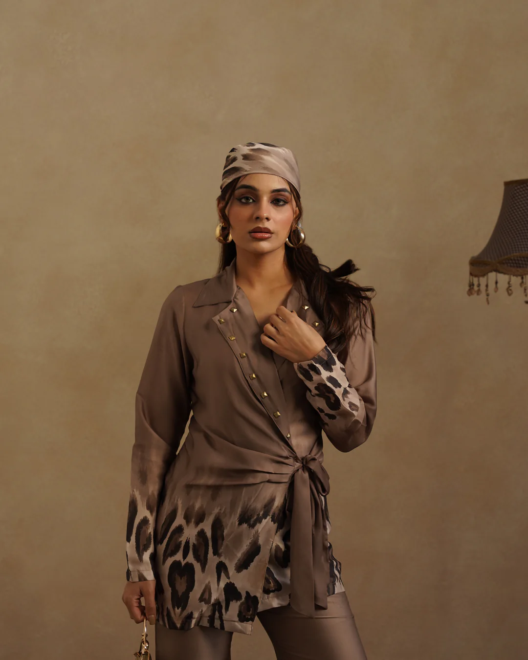 Leopard Blazer set with Free Bandana - Image 10