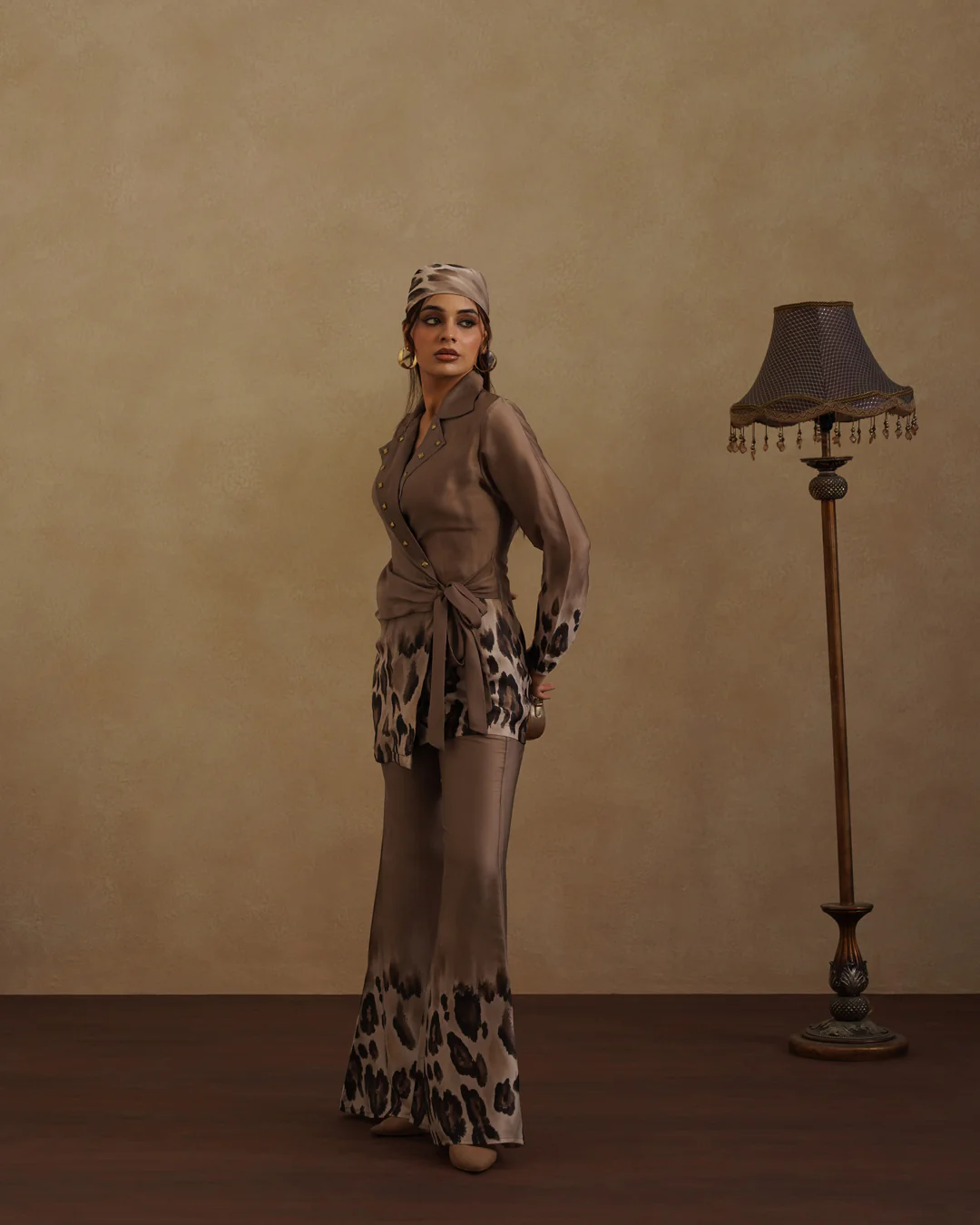 Leopard Blazer set with Free Bandana - Image 4