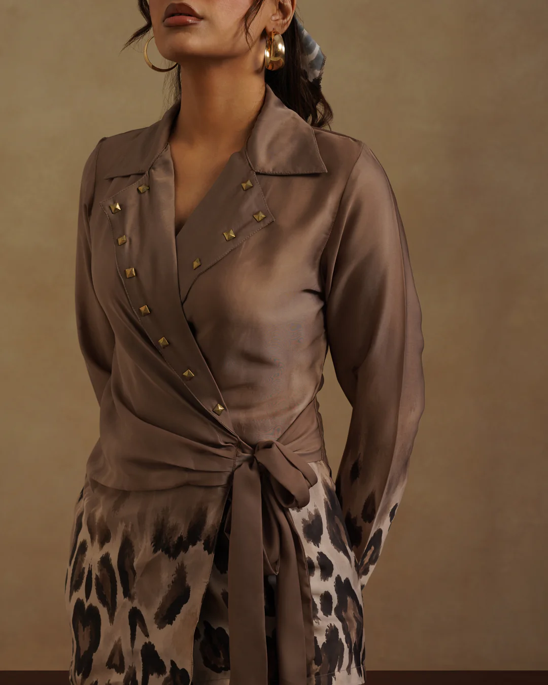 Leopard Blazer set with Free Bandana - Image 5