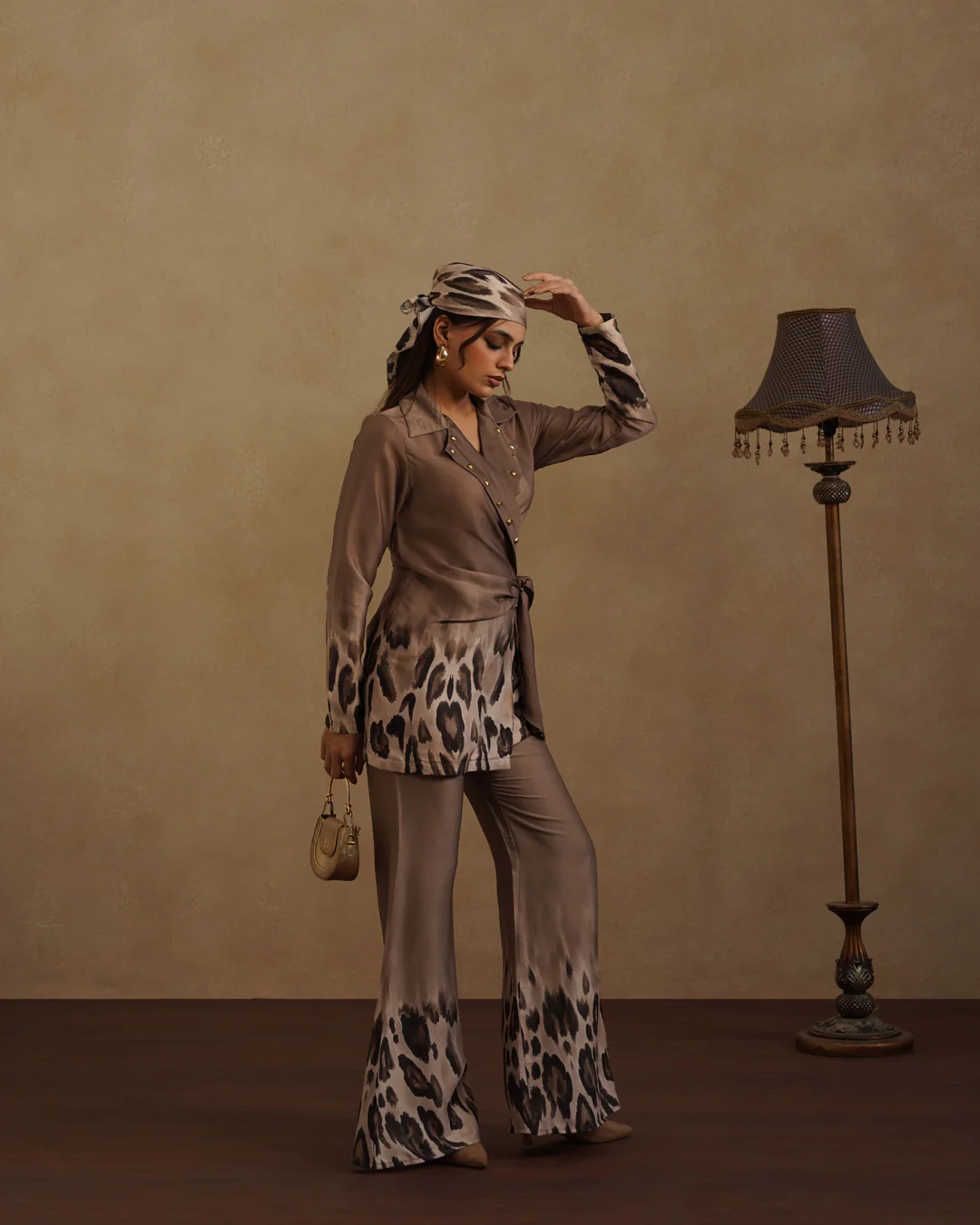 Leopard Blazer set with Free Bandana - Image 6