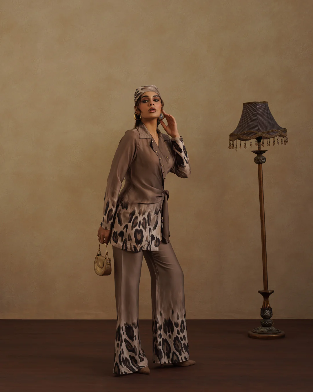 Leopard Blazer set with Free Bandana - Image 7
