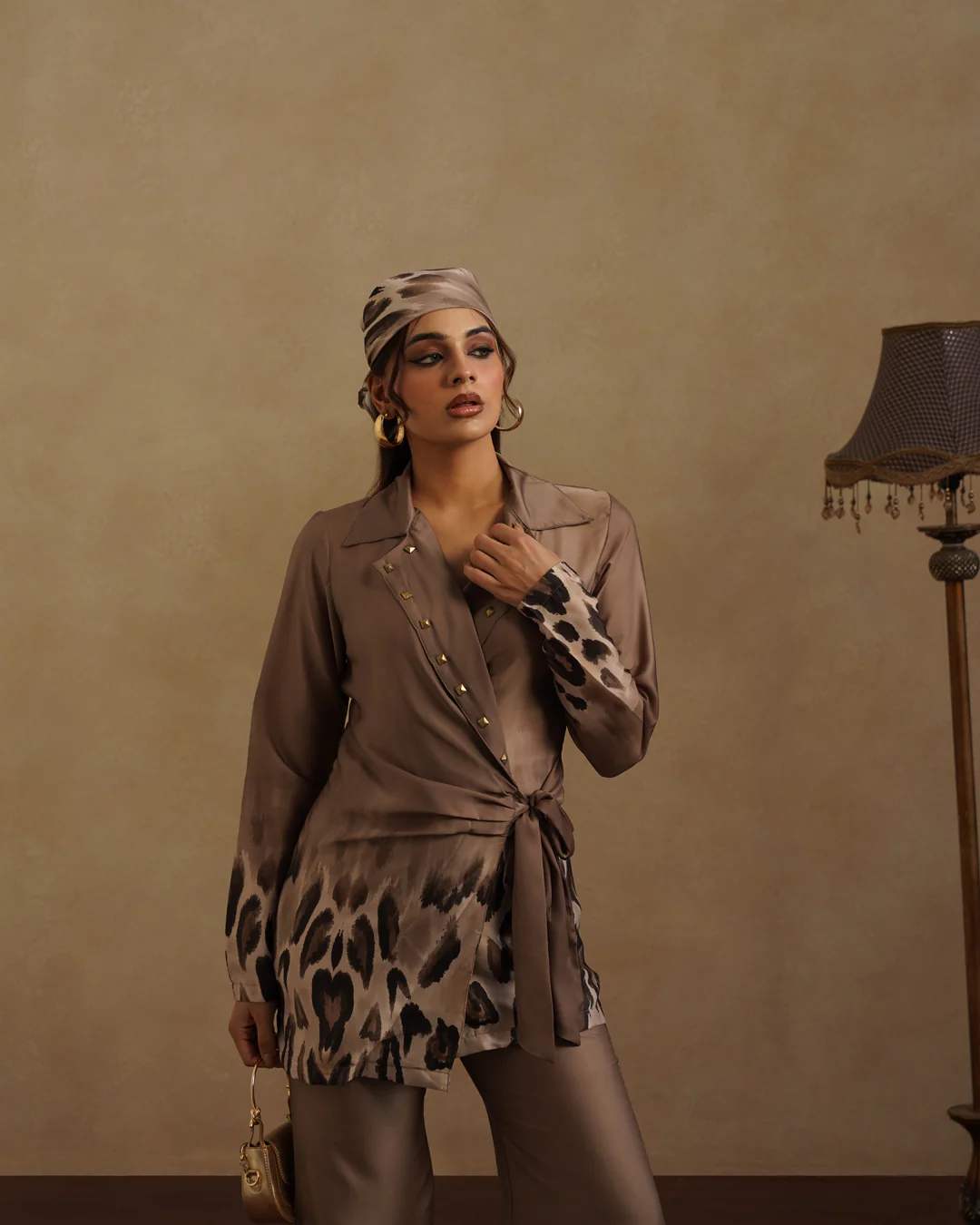 Leopard Blazer set with Free Bandana - Image 8