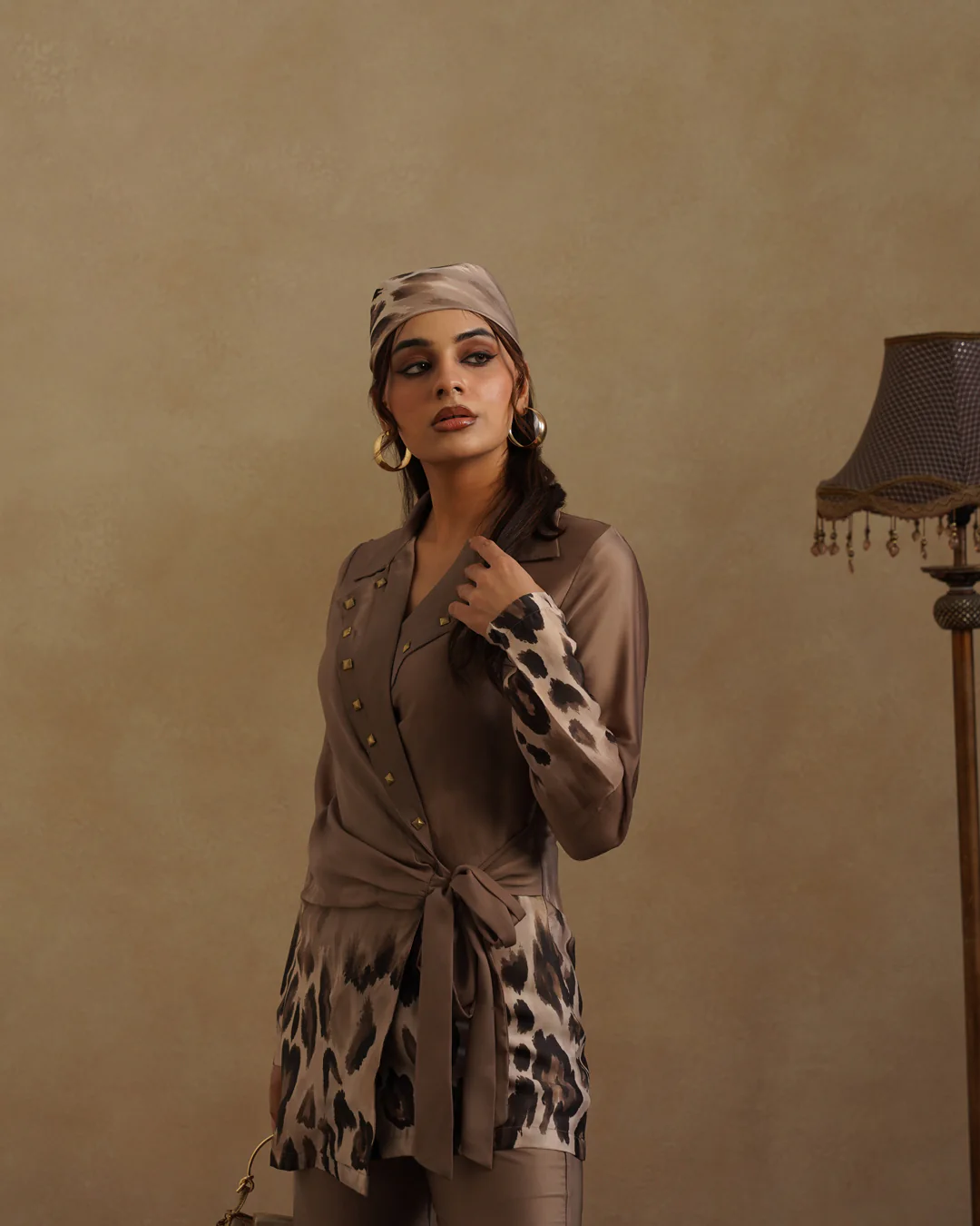 Leopard Blazer set with Free Bandana - Image 9