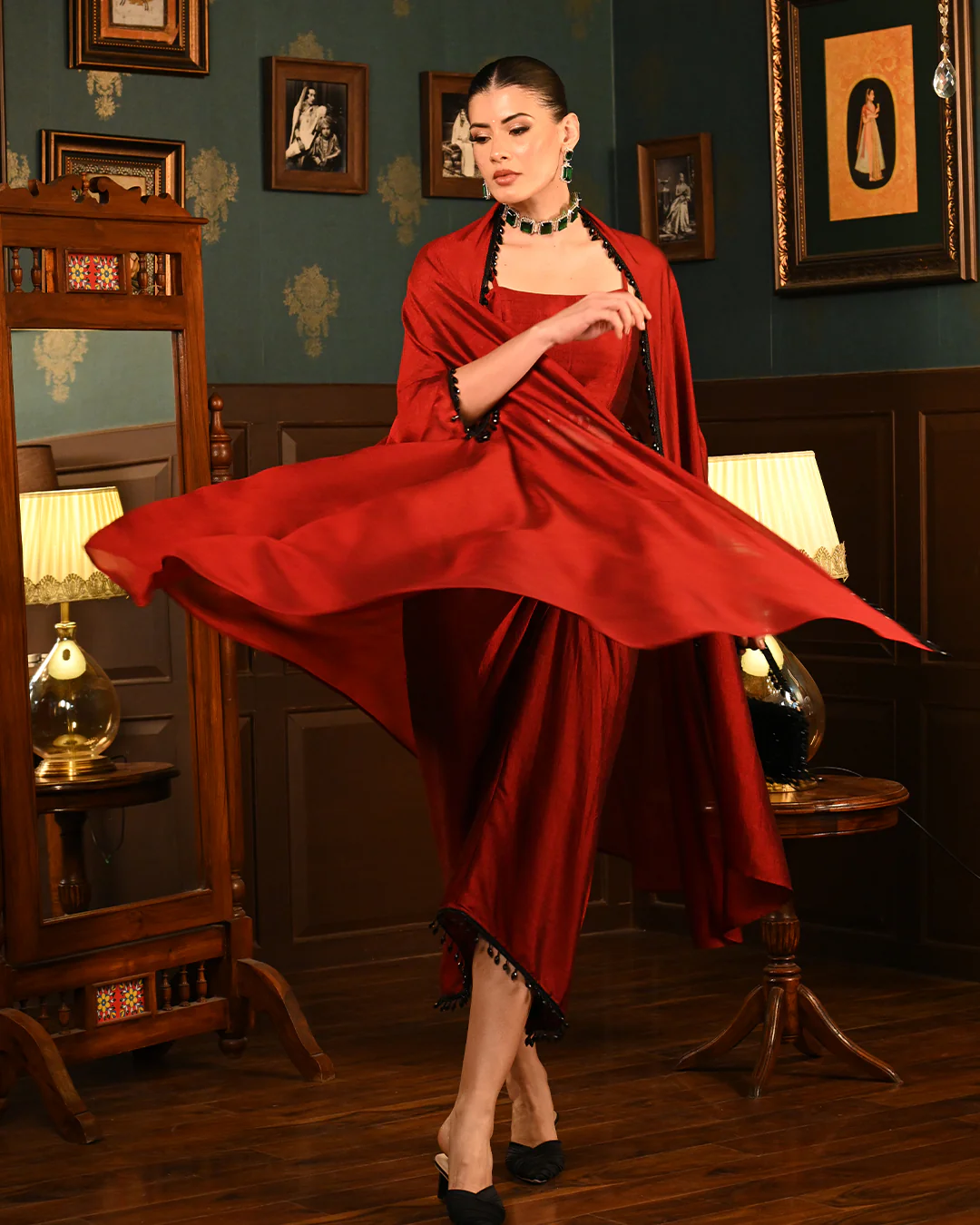 Red Shrug set - Image 8