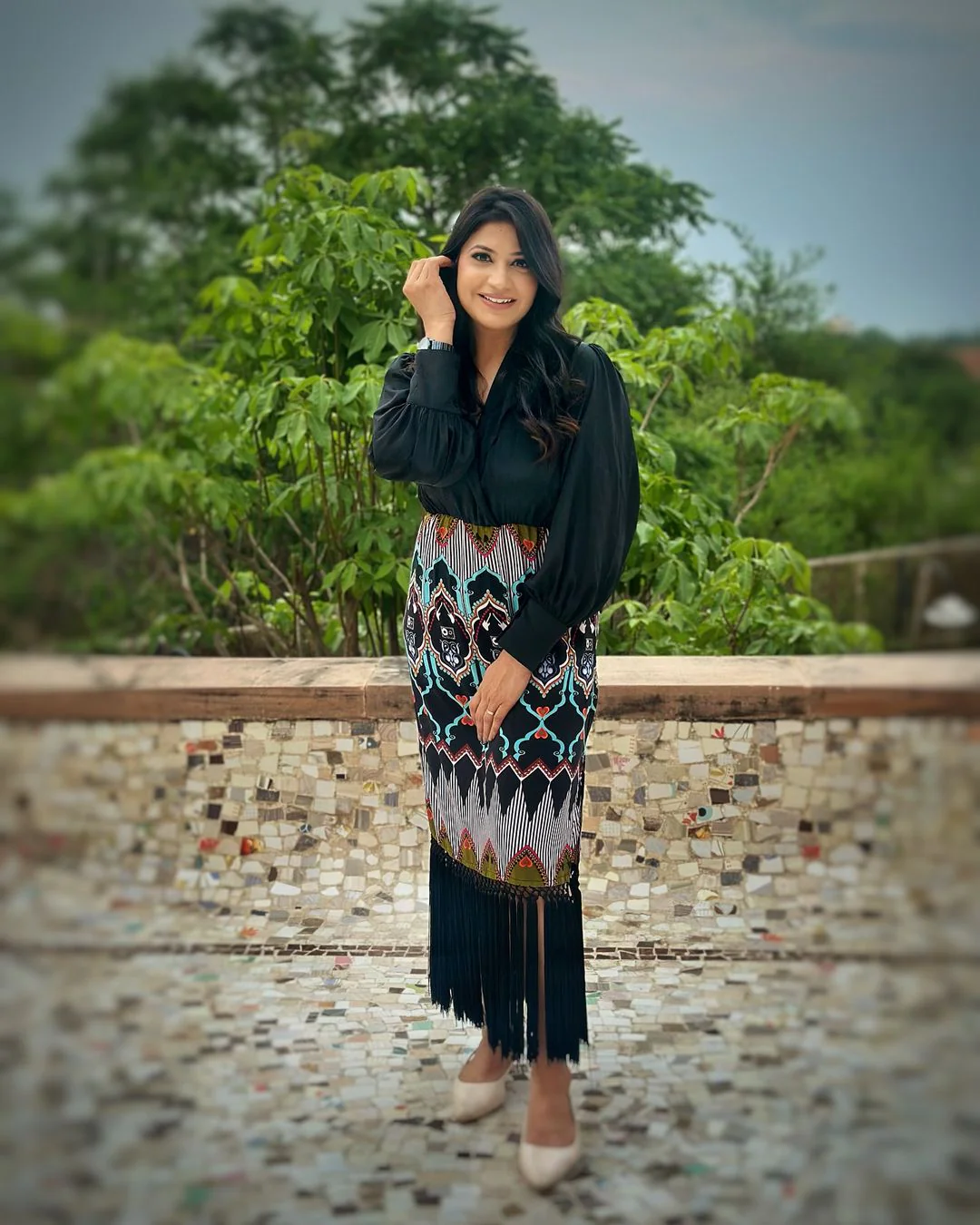 TRIBAL PRINT SHIRT DRESS - Image 10