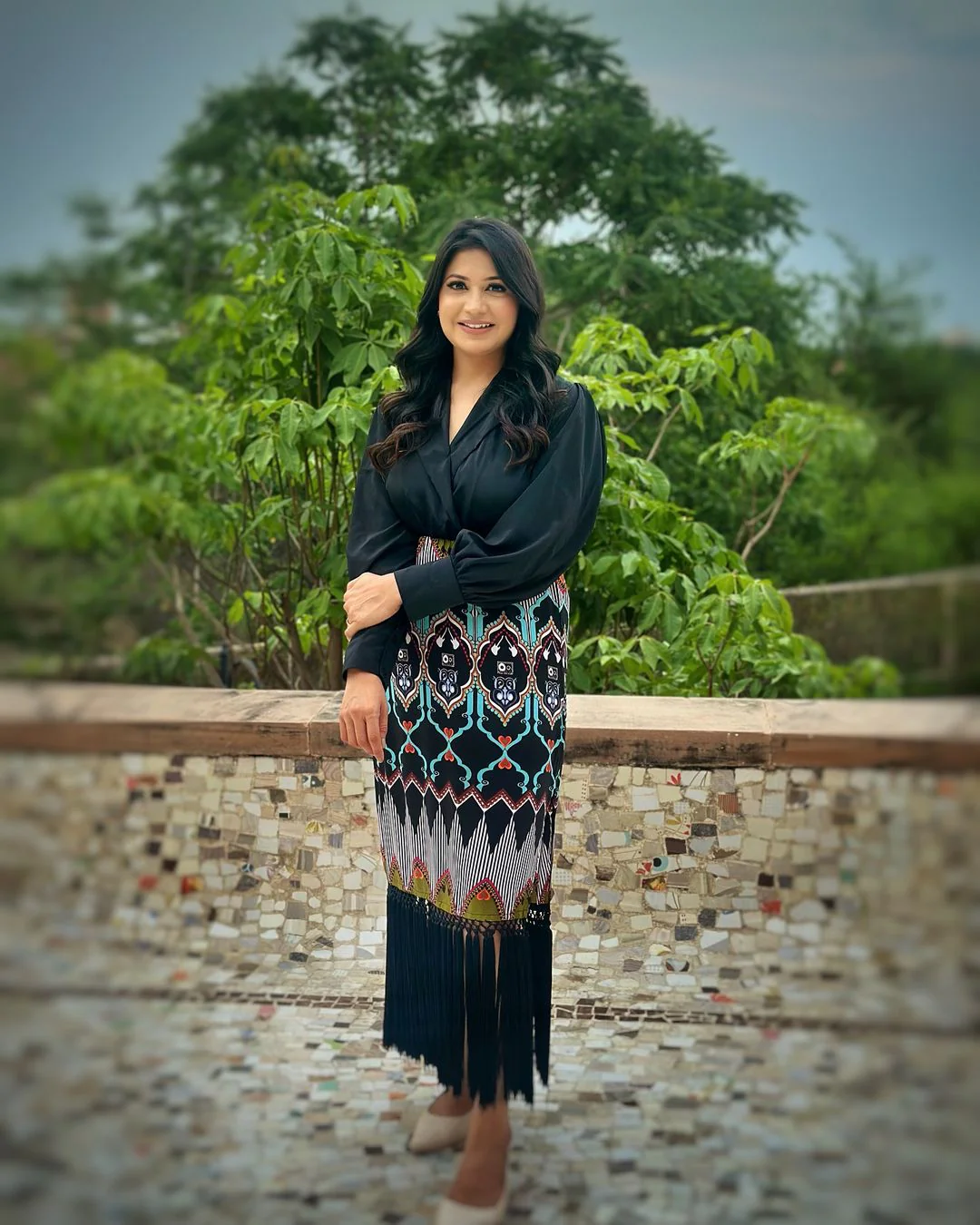 TRIBAL PRINT SHIRT DRESS - Image 11