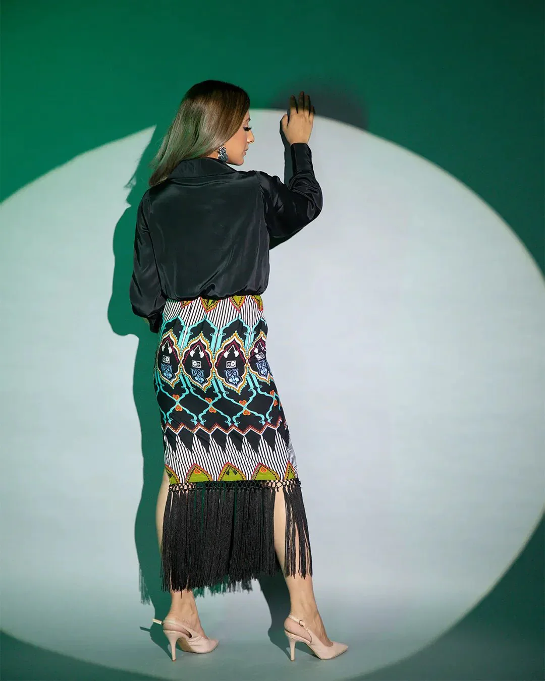 TRIBAL PRINT SHIRT DRESS - Image 3