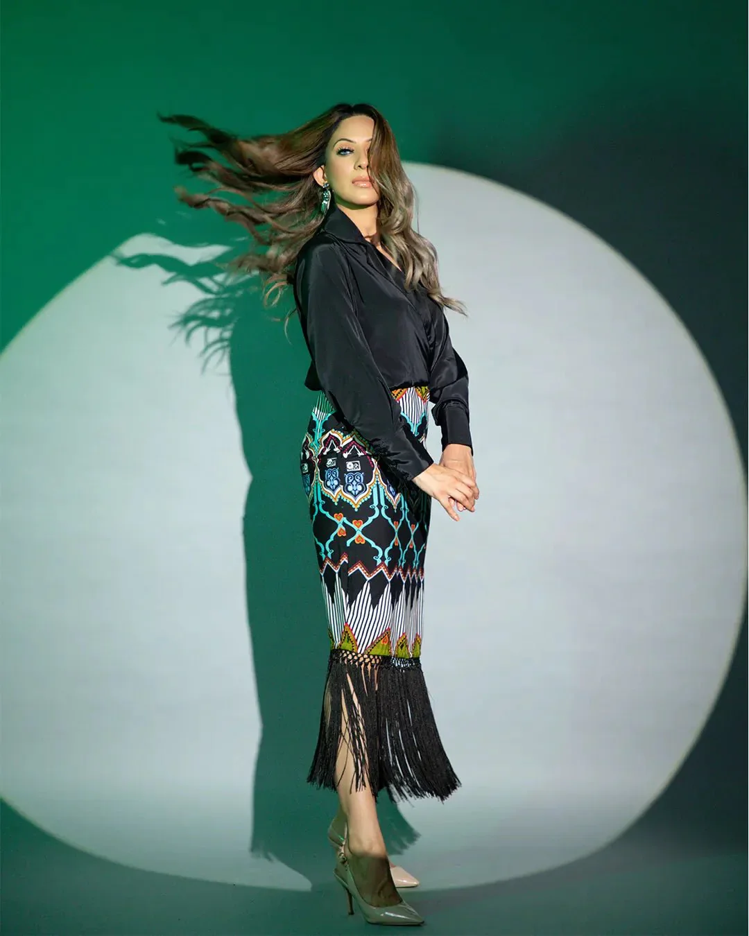 TRIBAL PRINT SHIRT DRESS - Image 6