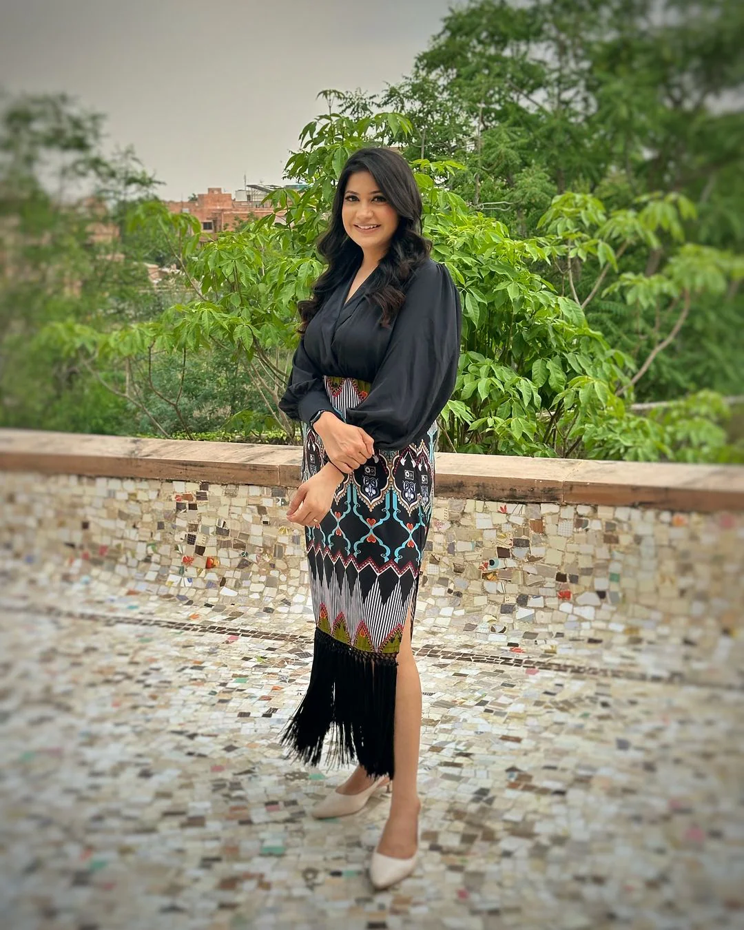 TRIBAL PRINT SHIRT DRESS - Image 7