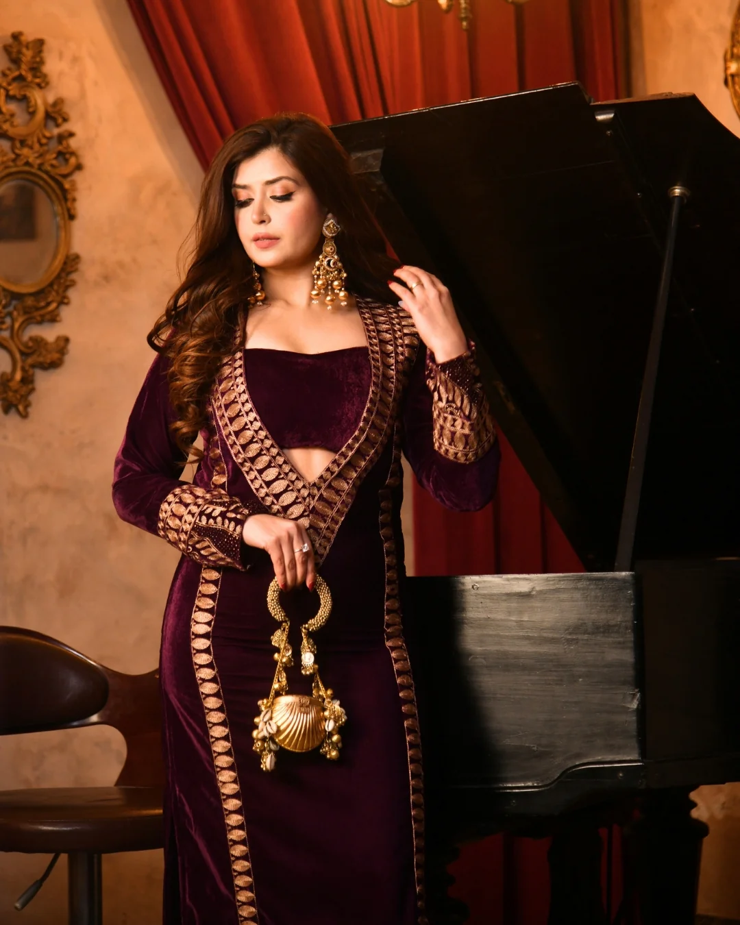Violet Velvet Kaftan - Image 8